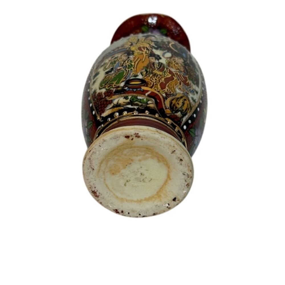 Vintage Japanese Style Porcelain Vase Hand Painted - Picture 7 of 7
